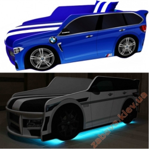 Кровать машина Premium подсветка Led Внедорожник Кровать машина Premium подсветка Led Внедорожник