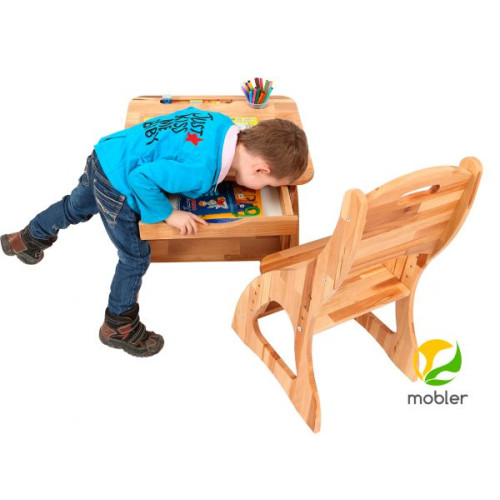 Детская парта растишка Mobler с ящиком, 60 см ✅ хорошие характеристики Детская парта растишка Mobler с ящиком, 60 см ✅ хорошие характеристики фото2