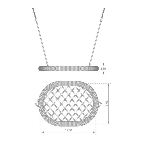 Гойдалки гніздо Oval Pro 120 * 87 см (4 кольори) ✅ хороші характеристики Гойдалки гніздо Oval Pro 120 * 87 см (4 кольори) ✅ хороші характеристики фото1