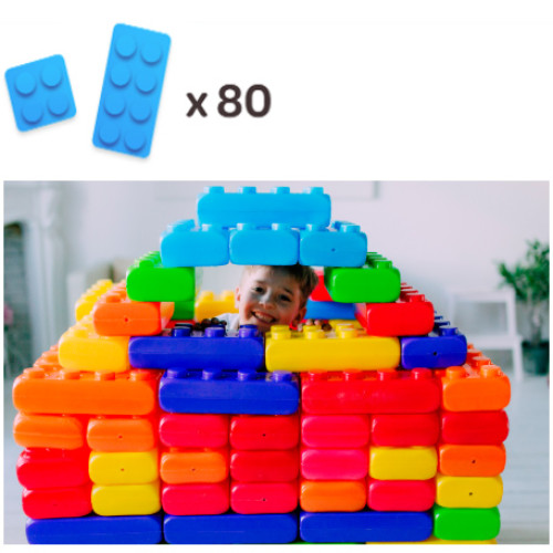 Напольный конструктор из больших блоков 2 видов (80шт) MEGA ✅ хорошие характеристики Напольный конструктор из больших блоков 2 видов (80шт) MEGA ✅ хорошие характеристики фото1