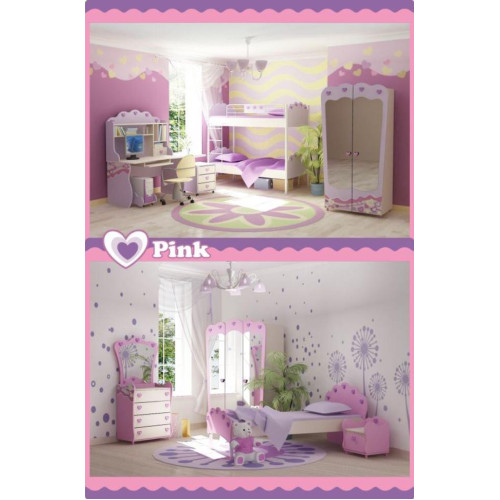 Кровать чердак со шкафом + стол Pink Pn-16-2 для девочки ✅ хорошие характеристики Кровать чердак со шкафом + стол Pink Pn-16-2 для девочки ✅ хорошие характеристики фото5