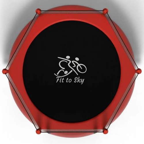 Дитячий батут FitToSky 152см Black з сіткою червоний ✅ хороші характеристики Дитячий батут FitToSky 152см Black з сіткою червоний ✅ хороші характеристики фото1
