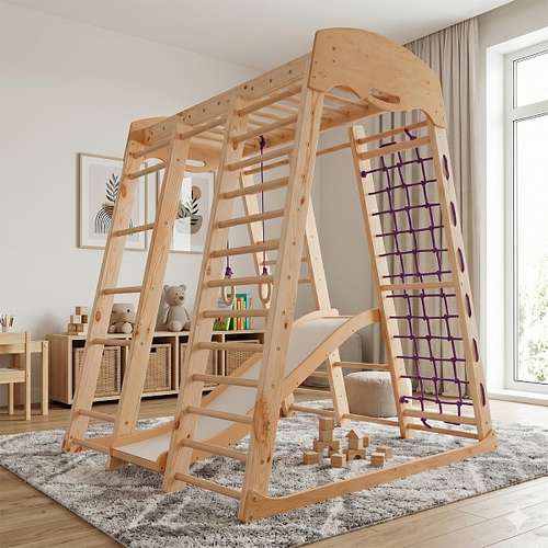 Детский развивающий спортивный комплекс для дома «Акварелька» Wood