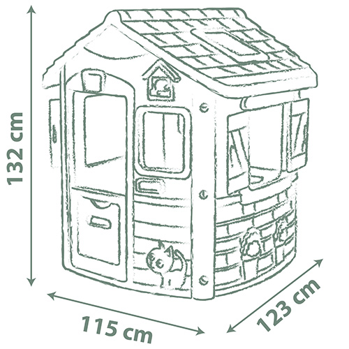 Дитячий будиночок лісника Smoby Green Нео 123x115x132 см ✅ хороші характеристики Дитячий будиночок лісника Smoby Green Нео 123x115x132 см ✅ хороші характеристики фото1