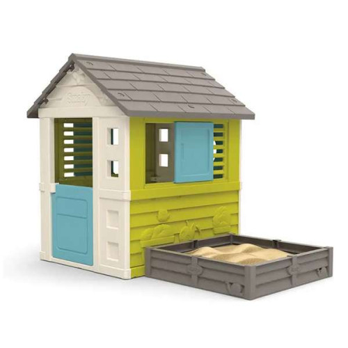 Детский пластиковый домик Smoby Garden House 2в1 с песочницей или грядкой