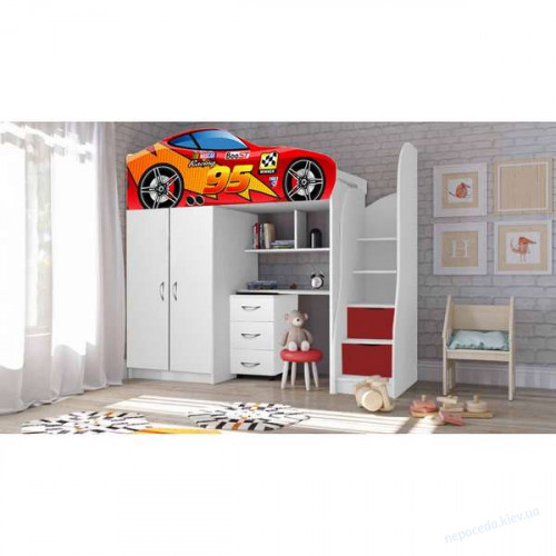 Детская компактная мебель BED-ROOM №1 BMW (синяя) со столом и шкафом ✅ хорошие характеристики Детская компактная мебель BED-ROOM №1 BMW (синяя) со столом и шкафом ✅ хорошие характеристики фото5