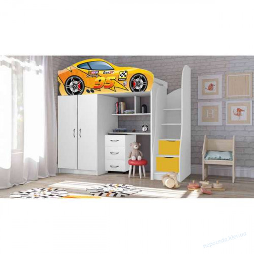 Детская компактная мебель BED-ROOM №1 BMW (синяя) со столом и шкафом ✅ хорошие характеристики Детская компактная мебель BED-ROOM №1 BMW (синяя) со столом и шкафом ✅ хорошие характеристики фото6