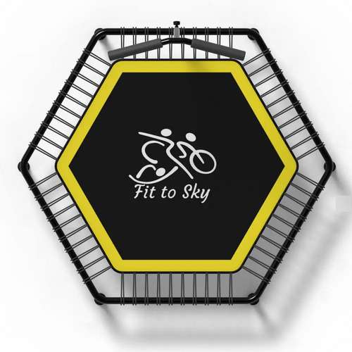 Батут для фітнесу FitToSky 127 см з ручкою, жовтий (80кг) ✅ хороші характеристики Батут для фітнесу FitToSky 127 см з ручкою, жовтий (80кг) ✅ хороші характеристики фото1