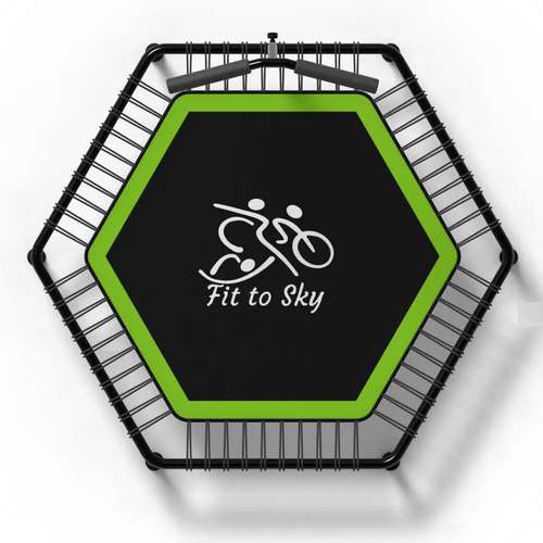 Батут для фітнесу FitToSky 127 см з ручкою, зелений до 80кг ✅ хороші характеристики Батут для фітнесу FitToSky 127 см з ручкою, зелений до 80кг ✅ хороші характеристики фото1