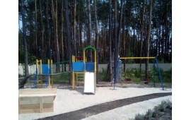 Площадка Гелиус без качели. Качели двойные ДМ-2