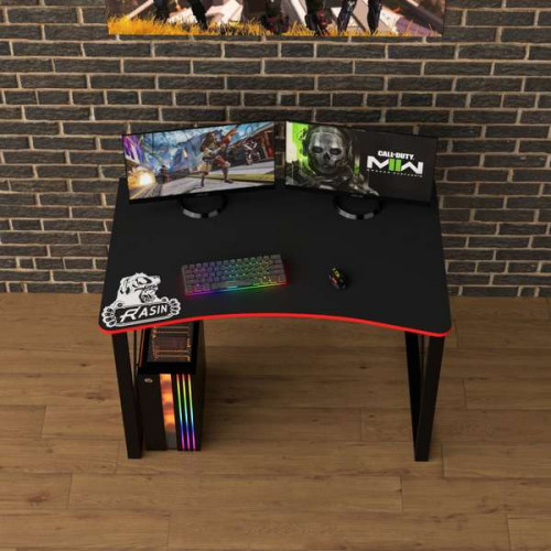 Игровой геймерский лофт стол Rasin RS-14 черно-красный (кромка разного цвета) ножки металл ✅ хорошие характеристики Игровой геймерский лофт стол Rasin RS-14 черно-красный (кромка разного цвета) ножки металл ✅ хорошие характеристики фото2