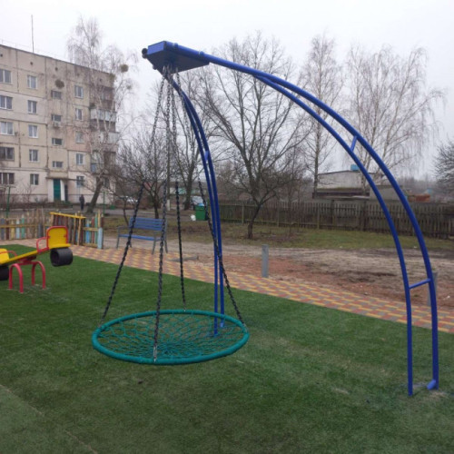 Вуличні Гойдалки на металевому каркасі Вертелка сіра ✅ хороші характеристики Вуличні Гойдалки на металевому каркасі Вертелка сіра ✅ хороші характеристики фото2