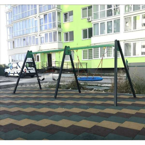 Сучасні гойдалки комбіновані з круглим сидінням та 2 м'якими вуличними на каркасі ✅ хороші характеристики Сучасні гойдалки комбіновані з круглим сидінням та 2 м'якими вуличними на каркасі ✅ хороші характеристики фото2