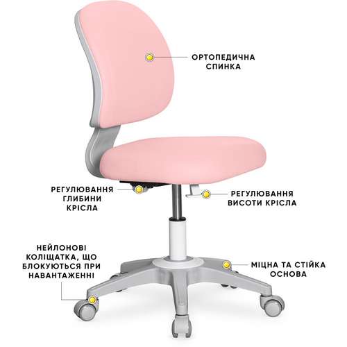 Дитяче крісло Limpi Pink регульоване ✅ хороші характеристики Дитяче крісло Limpi Pink регульоване ✅ хороші характеристики фото2