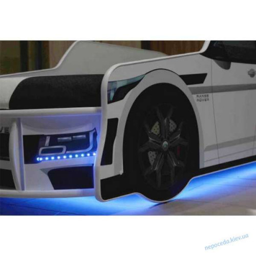 Ліжко машина підсвічування Led Позашляховик Range Rover біле ✅ хороші характеристики Ліжко машина підсвічування Led Позашляховик Range Rover біле ✅ хороші характеристики фото1