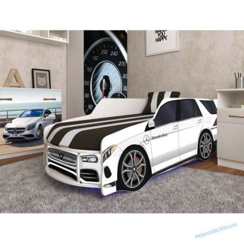 Ліжко машина Мерседес (MERCEDES Premium) білий колір ✅ хороші характеристики Ліжко машина Мерседес (MERCEDES Premium) білий колір ✅ хороші характеристики фото1