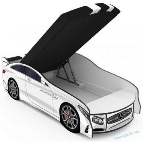 Ліжечко машинка SPACE Mercedes-BENZ +матрац 180х80 (біле) ✅ хороші характеристики Ліжечко машинка SPACE Mercedes-BENZ +матрац 180х80 (біле) ✅ хороші характеристики фото1