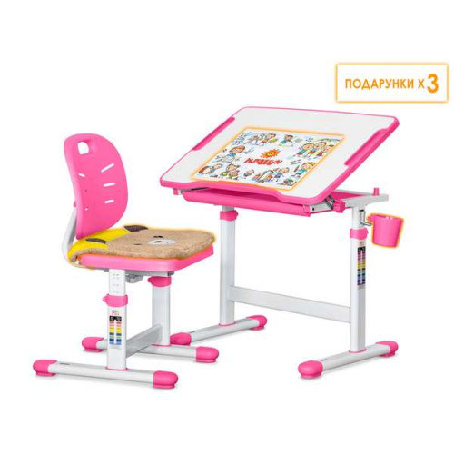 Дитячий комплект парта та стілець Evo-kids Evo-06 Ergo дівчинці Дитячий комплект парта та стілець Evo-kids Evo-06 Ergo дівчинці