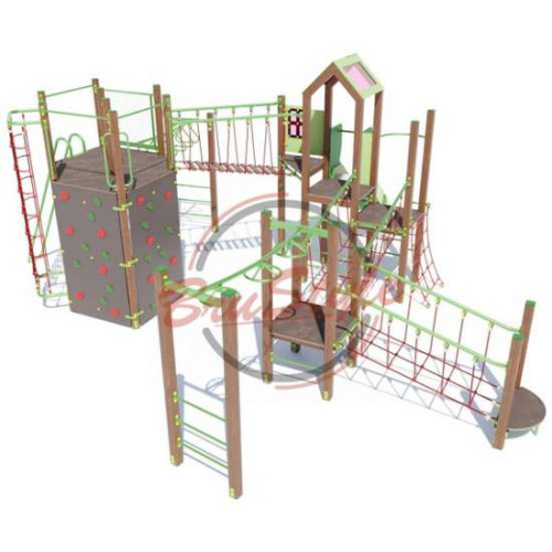 Спортивно-игровая площадка для детей с горкой