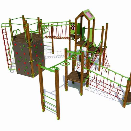 Спортивно-игровая площадка для детей с горкой
