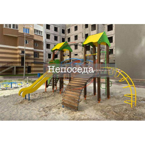 Детская площадка игровая "Две башни" с горкой ✅ хорошие характеристики Детская площадка игровая "Две башни" с горкой ✅ хорошие характеристики фото3