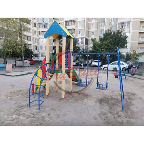 Детский игровой комплекс Кузя с качелями на площадку ✅ хорошие характеристики Детский игровой комплекс Кузя с качелями на площадку ✅ хорошие характеристики фото3