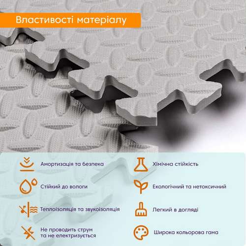 Підлогове тепле покриття GREY 60*60cm*1cm ✅ хороші характеристики Підлогове тепле покриття GREY 60*60cm*1cm ✅ хороші характеристики фото2