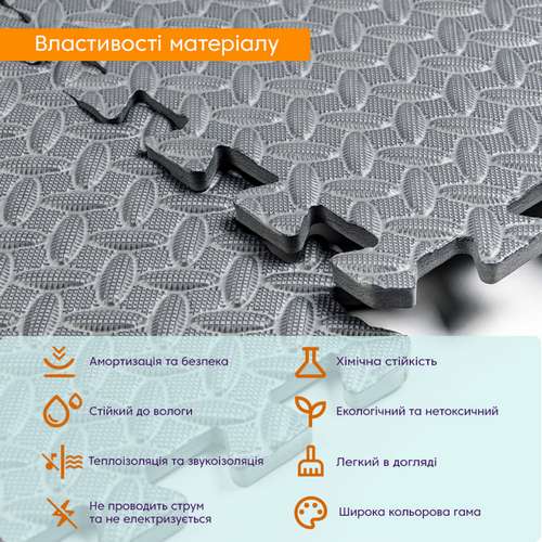 Тепле модульне покриття для підлоги Silver 60*60cm*1cm (D) ✅ хороші характеристики Тепле модульне покриття для підлоги Silver 60*60cm*1cm (D) ✅ хороші характеристики фото3