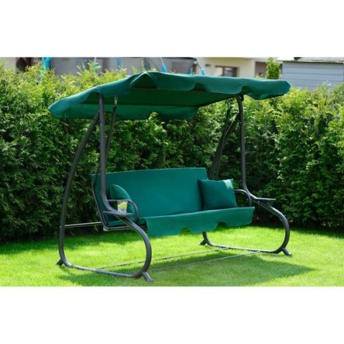 Садова гойдалка Relax Plus 181 трьохмісна зелена ✅ хороші характеристики Садова гойдалка Relax Plus 181 трьохмісна зелена ✅ хороші характеристики фото1
