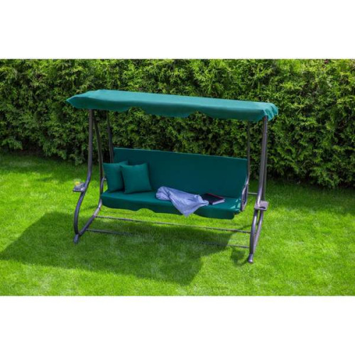 Садова гойдалка Relax Plus 181 трьохмісна зелена ✅ хороші характеристики Садова гойдалка Relax Plus 181 трьохмісна зелена ✅ хороші характеристики фото3