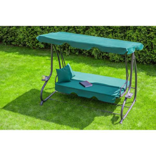Садова гойдалка Relax Plus 181 трьохмісна зелена ✅ хороші характеристики Садова гойдалка Relax Plus 181 трьохмісна зелена ✅ хороші характеристики фото6