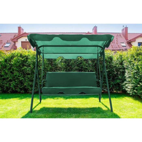 Садова качеля Just Garden Relax трьохмісна (зелена) ✅ хороші характеристики Садова качеля Just Garden Relax трьохмісна (зелена) ✅ хороші характеристики фото5