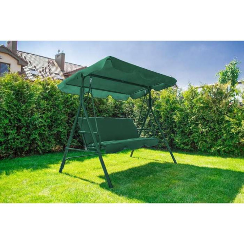 Садова качеля Just Garden Relax трьохмісна (зелена) ✅ хороші характеристики Садова качеля Just Garden Relax трьохмісна (зелена) ✅ хороші характеристики фото6