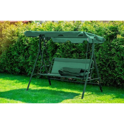 Садова качеля Just Garden Relax трьохмісна (зелена) ✅ хороші характеристики Садова качеля Just Garden Relax трьохмісна (зелена) ✅ хороші характеристики фото8