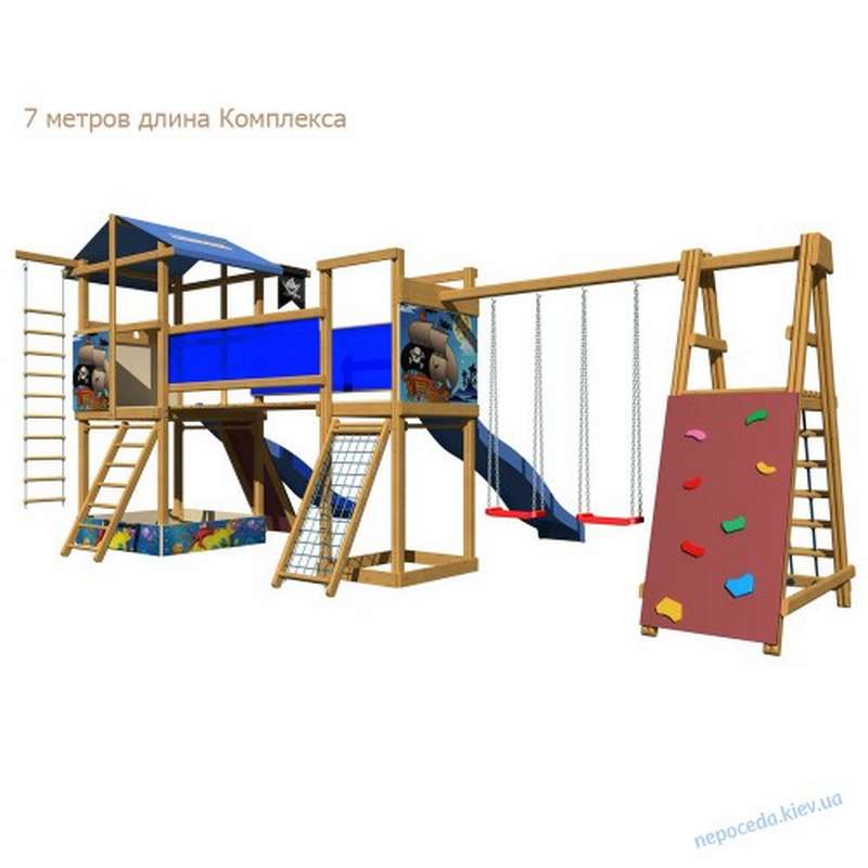 Довгий дитячий майданчик красивий